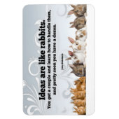 John Steinbeck Inspirerend Quote "Ideeën" Flexi Magneet (Verticaal)