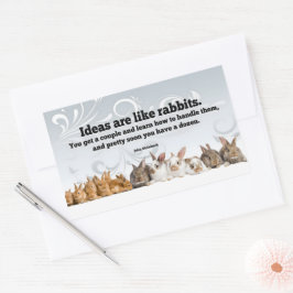 John Steinbeck Inspirerend Quote "Ideeën" Rechthoekige Sticker