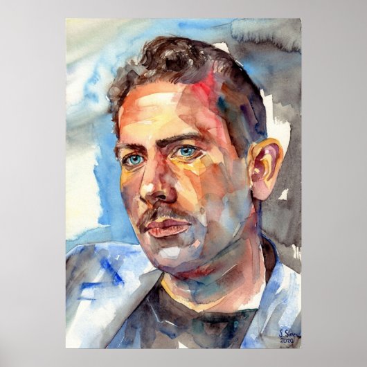 John Steinbeck Portrait Poster (Voorkant)