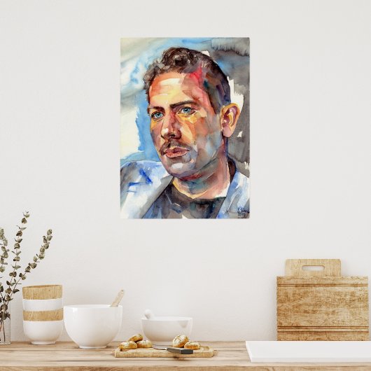 John Steinbeck Portrait Poster (Keuken)