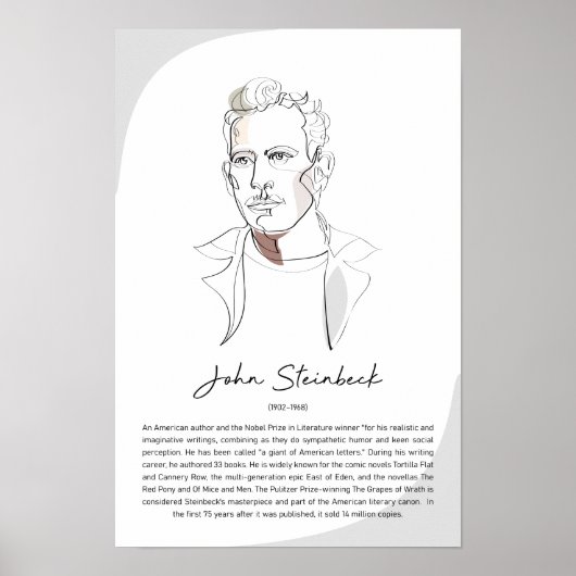 John Steinbeck Poster (Voorkant)