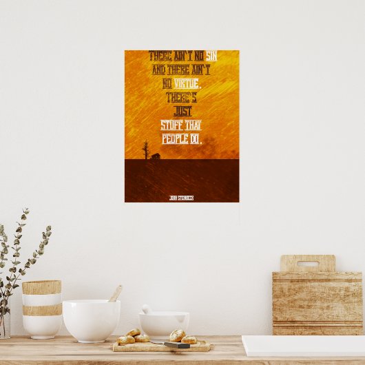 John Steinbeck Quote Minimalistisch Poster (Keuken)