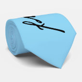 John Steinbeck Signature Necktie - Blue Stropdas (Opgerold)