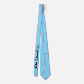 John Steinbeck Signature Necktie - Blue Stropdas (Achterkant)