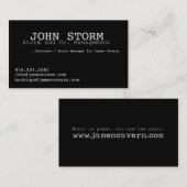 John Storm Visitekaartje (Voorkant / Achterkant)