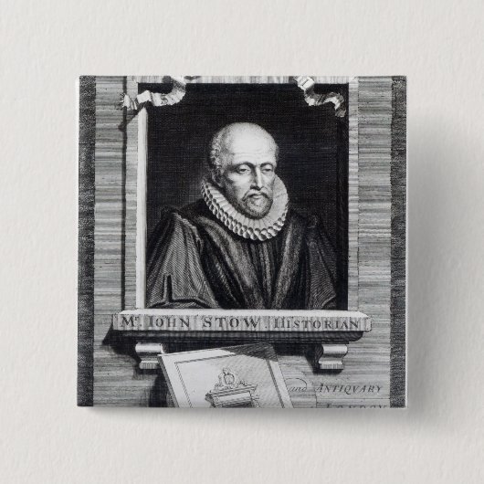 John Stow Vierkante Button 5,1 Cm (Voorkant)