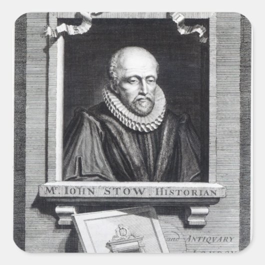 John Stow Vierkante Sticker (Voorkant)