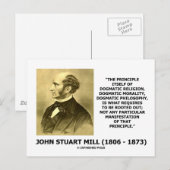 John Stuart Mill Dogmatic Religion Morality Quote Briefkaart (Voorkant / Achterkant)