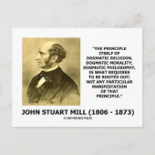 John Stuart Mill Dogmatic Religion Morality Quote Briefkaart (Voorkant)