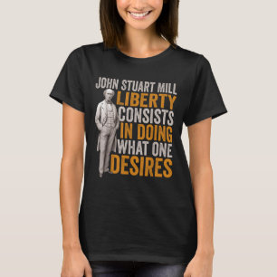 John Stuart Mill Filosoof Quote Filosofie Stud T-shirt