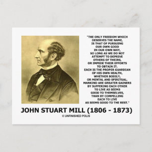 John Stuart Mill Freedom Nastreven van een goede e Briefkaart