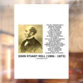 John Stuart Mill Freedom Nastreven van een goede e Raamsticker (Vel 2)