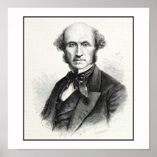 John Stuart Mill Portrait Poster (Voorkant)