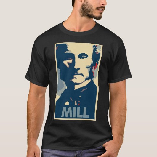 John Stuart Mill Poster Political Parody T-shirt (Voorkant)