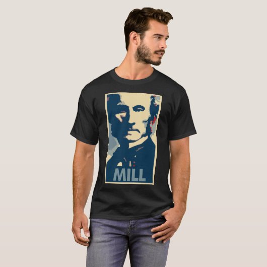 John Stuart Mill Poster Political Parody T-shirt (Voorkant volledig)