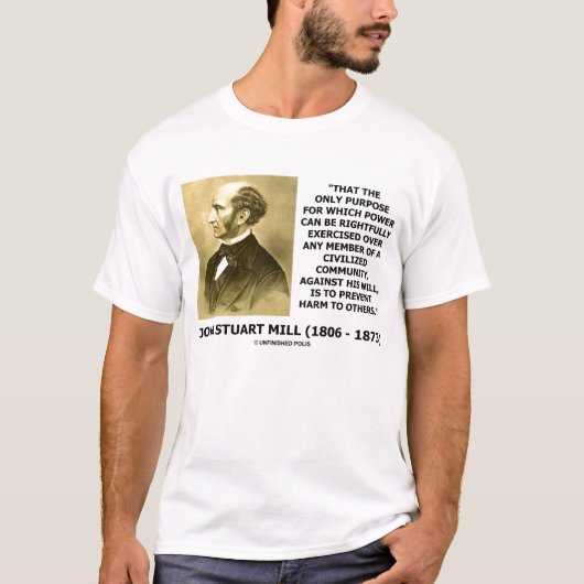 John Stuart Mill Power voorkomt schade voor andere T-shirt (Voorkant)