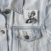 John Stuart Mill Vierkante Button 5,1 Cm (In situ)