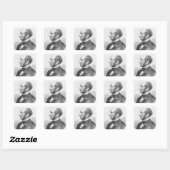 John Stuart Mill Vierkante Sticker (Vel)