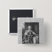 John Stuart, Third Earl of Bute, gegraveerd Vierkante Button 5,1 Cm (Voorkant /achterkant)