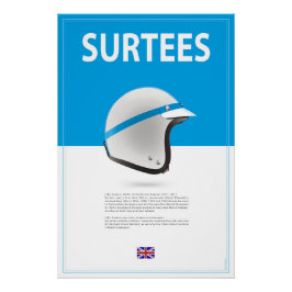 John Surtees Helmet Perfect Poster