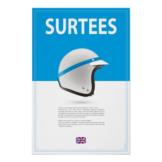John Surtees Helmet Perfect Poster (Voorkant)
