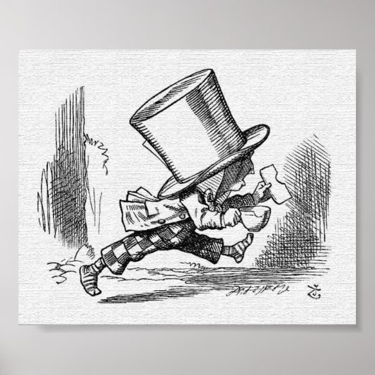 John Tenniel The Mad Hatter Alice in Wonderland Poster (Voorkant)
