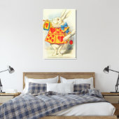 John Tenniel | Witte konijn Canvas Afdruk (Insitu (Slaapkamer))
