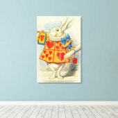 John Tenniel | Witte konijn Canvas Afdruk (Insitu (Houten vloer))