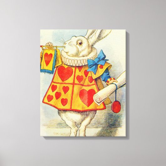 John Tenniel | Witte konijn Canvas Afdruk (Voorkant)
