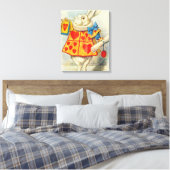 John Tenniel | Witte konijn Canvas Afdruk (Insitu (Slaapkamer))