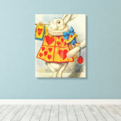 John Tenniel | Witte konijn Canvas Afdruk (Insitu (Houten vloer))