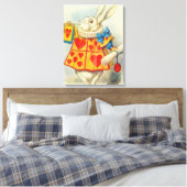 John Tenniel | Witte konijn Canvas Afdruk (Insitu (Slaapkamer))