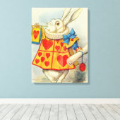 John Tenniel | Witte konijn Canvas Afdruk (Insitu (Houten vloer))