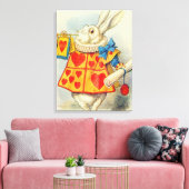 John Tenniel | Witte konijn Canvas Afdruk (Insitu (Woonkamer))