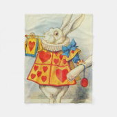 John Tenniel | Witte konijn Fleece Deken (Voorkant)
