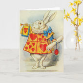 John Tenniel | Witte konijn Kaart (Gele Bloem)