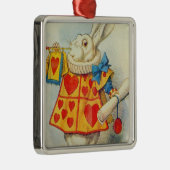 John Tenniel | Witte konijn Metalen Ornament (Rechts)