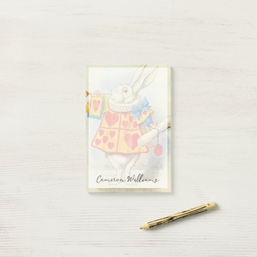 John Tenniel | Witte konijn Post-it® Notes (Op bureau)
