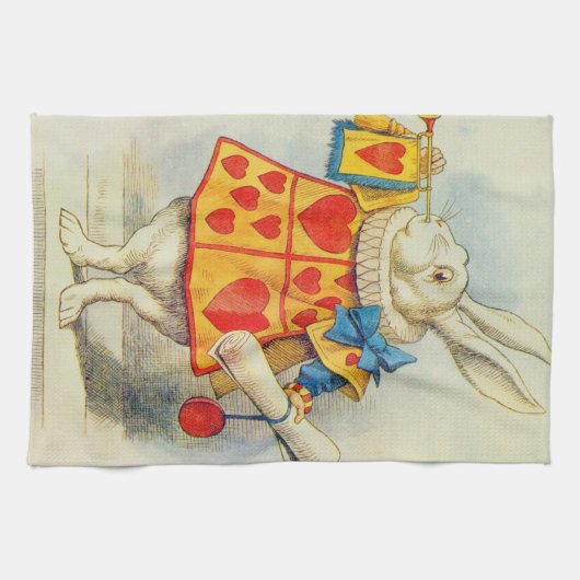 John Tenniel | Witte konijn Theedoek (Horizontaal)