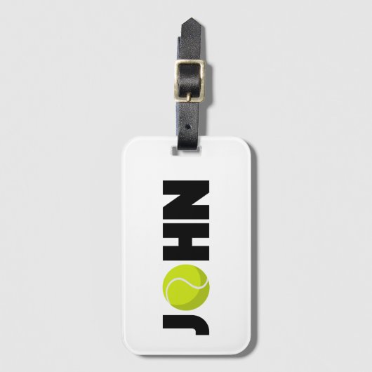 John Tennis Bagagelabel (Voorkant (verticaal))