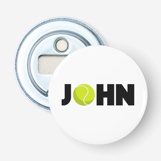 John Tennis Button Flesopener (Voorkant)