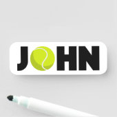 John Tennis Name Tag (In situ)
