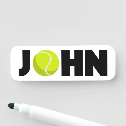 John Tennis Name Tag (In situ)