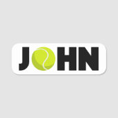 John Tennis Name Tag (Voorkant)