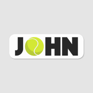 John Tennis Name Tag