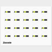 John Tennis Ronde Sticker (Vel)