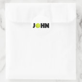 John Tennis Ronde Sticker (Tas)