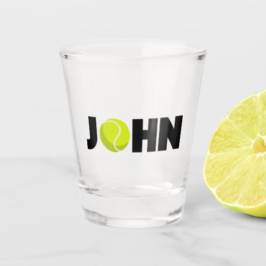 John Tennis Shot Glas (Voorkant)
