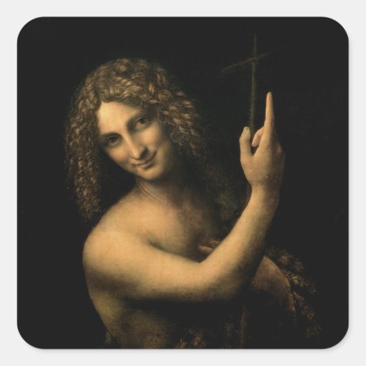 John the Baptist, 1513-16 Vierkante Sticker (Voorkant)
