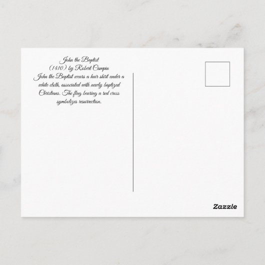 John the Baptist Briefkaart (Achterkant)